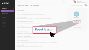 A student's completed lesson on their profile. The cursor is clicking Reset lesson